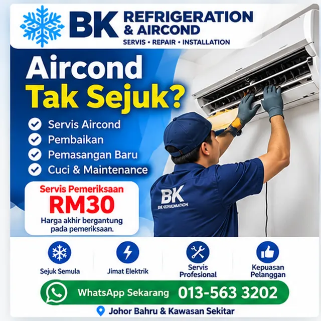 BK aircond service poster
